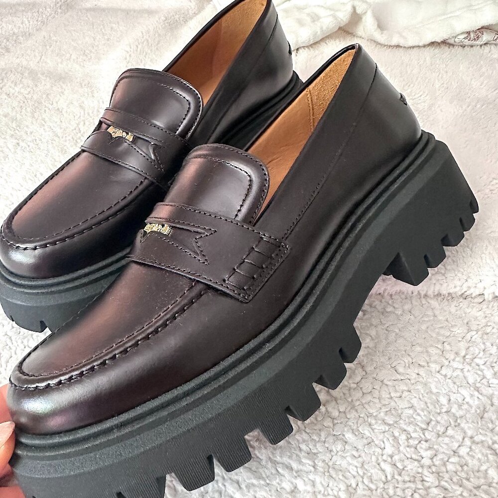 Maje Black Leather Moccasins Brand New Authentic